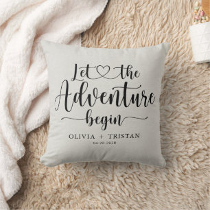 Newlyweds Wedding Keepsake  Throw Pillow