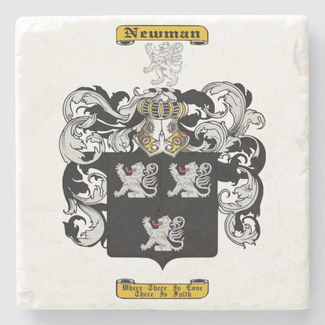 Newman (English) Stone Coaster (Front)