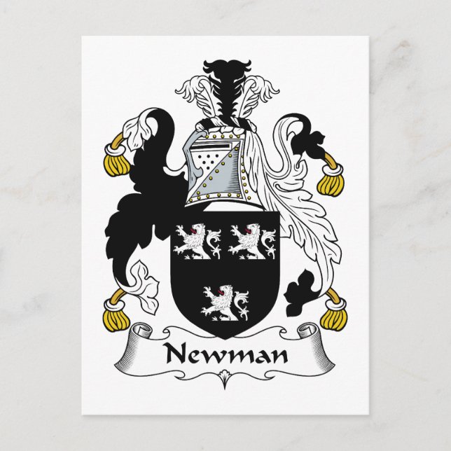Newman Family Crest Postcard (Front)