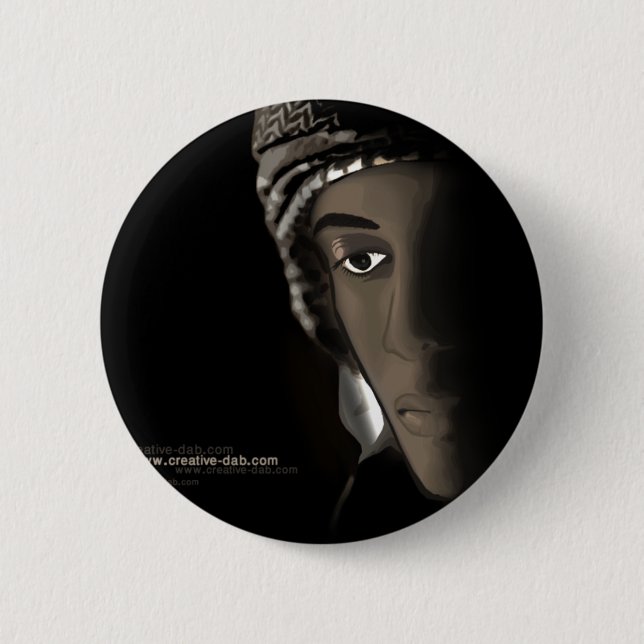 newmanblackng6 2 inch round button (Front)