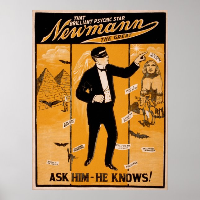 NEWMANN Magician Illusionist VAUDEVILLE Poster (Front)