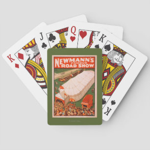 Newmann's Famous Magic Road Tent Show Poster Playing Cards
