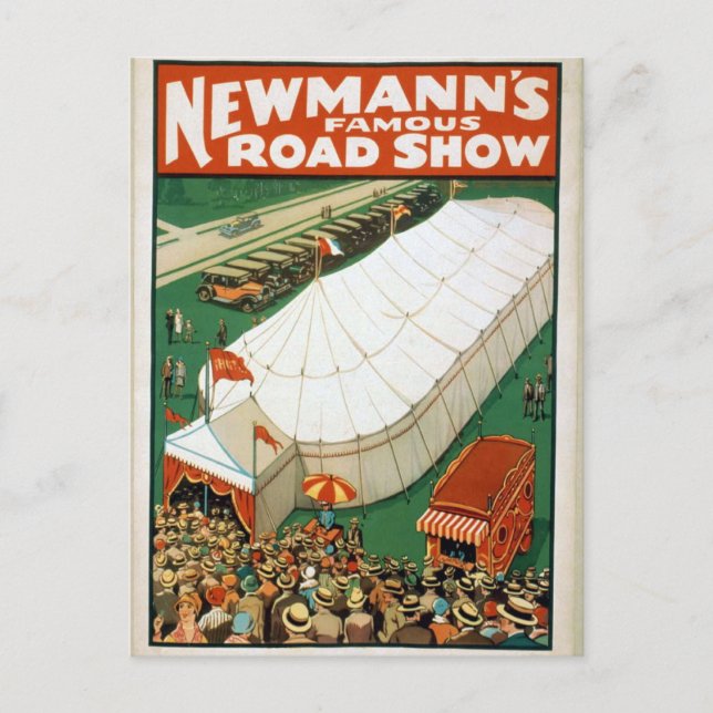 Newmanns Famous Road Show Postcard (Front)
