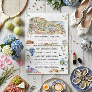 Newport Bachelorette Weekend Itinerary Invitation