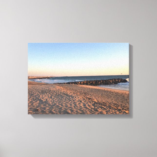 Newport Beach at Sunset, California Canvas Print (Front)