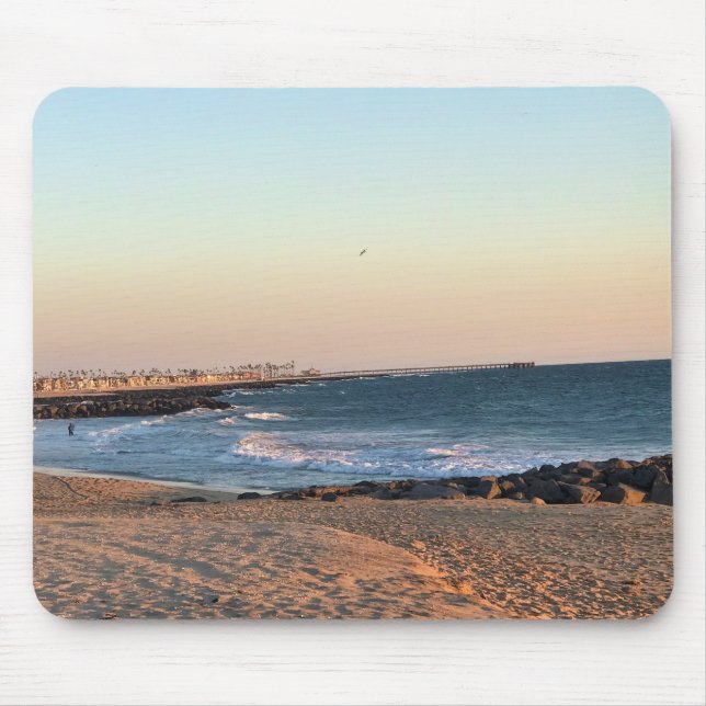 Newport Beach at Sunset, California Mouse Pad (Front)