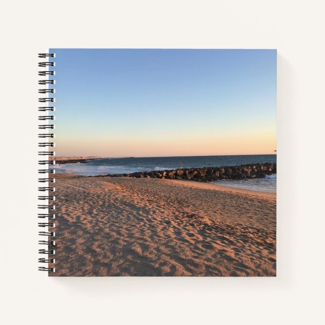 Newport Beach at Sunset, California Notebook (Front)