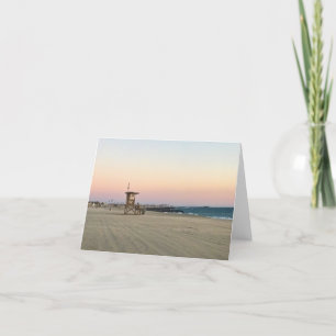 Newport Beach at Sunset, California Thank You Card