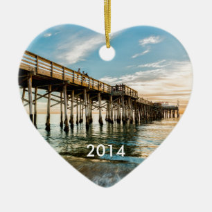 Newport Beach Balboa Pier Ceramic Ornament