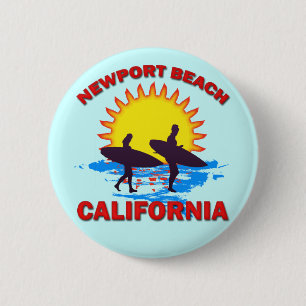 NEWPORT BEACH CALIFORNIA 2 INCH ROUND BUTTON