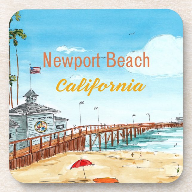 Newport Beach California Coaster (Front)