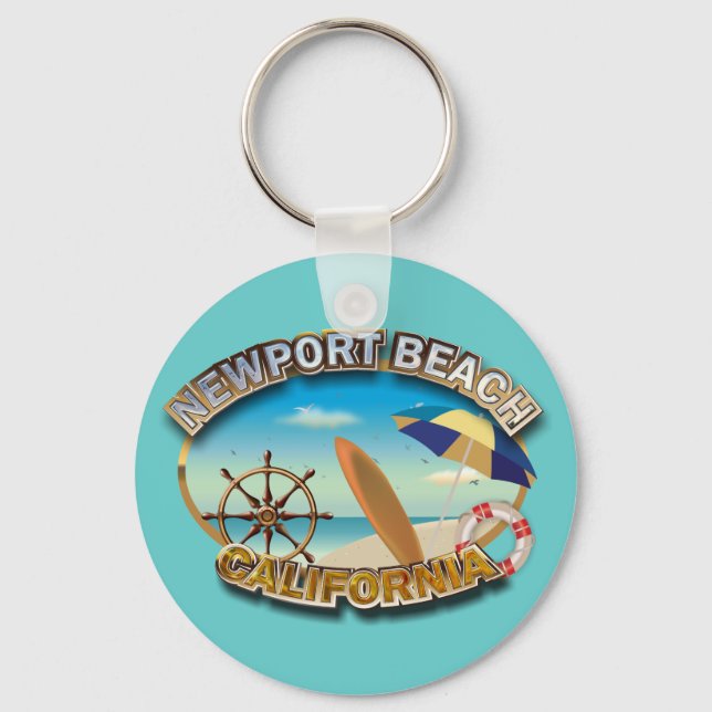 Newport Beach, California Keychain (Front)