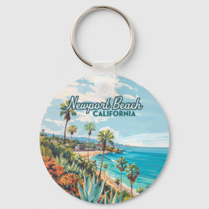 Newport Beach California Orange County Vintage Keychain