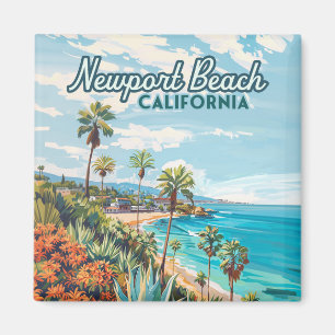 Newport Beach California Orange County Vintage Magnet
