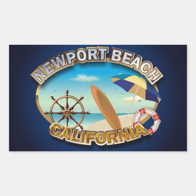 Newport Beach, California Sticker (Front)