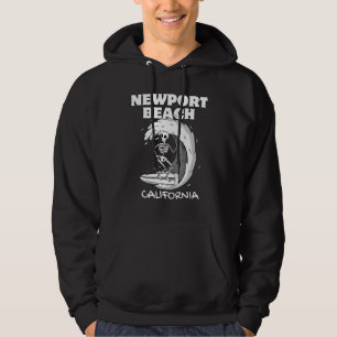NEWPORT BEACH CALIFORNIA Surf Vintage Retro Surfin Hoodie