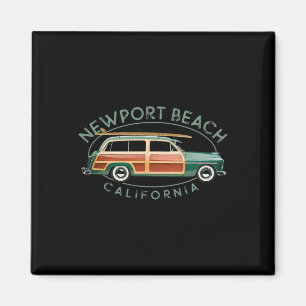 Newport Beach California Vintage Surfing Magnet