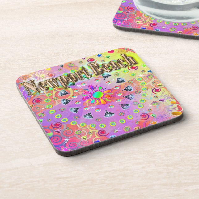 Newport Beach Lucky Golden Dessous de verre (Côté gauche)