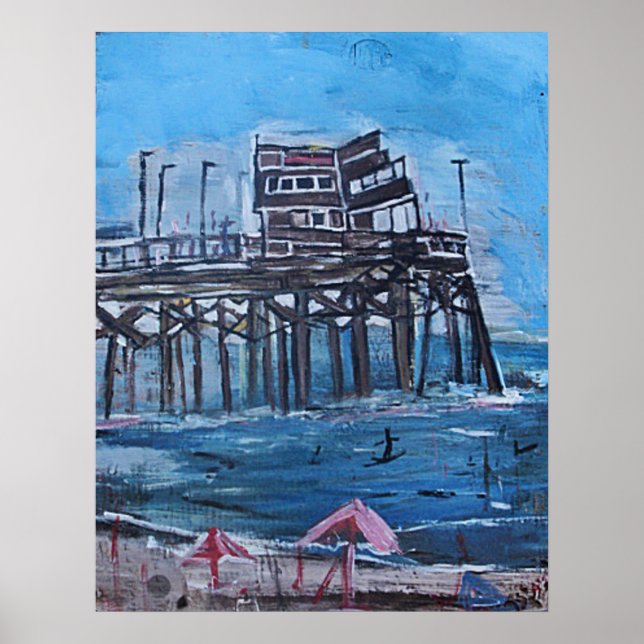 NEWPORT BEACH PIER POSTER (Front)