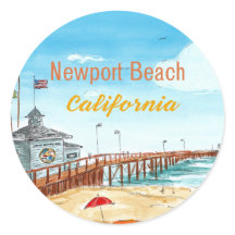 Newport Beach Pier Sticker