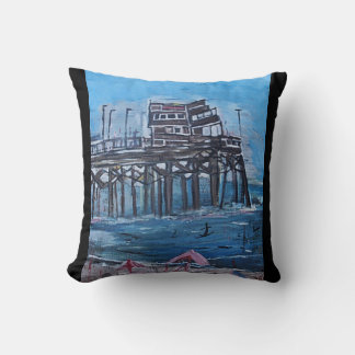 NEWPORT BEACH PIER THROW PILLOW