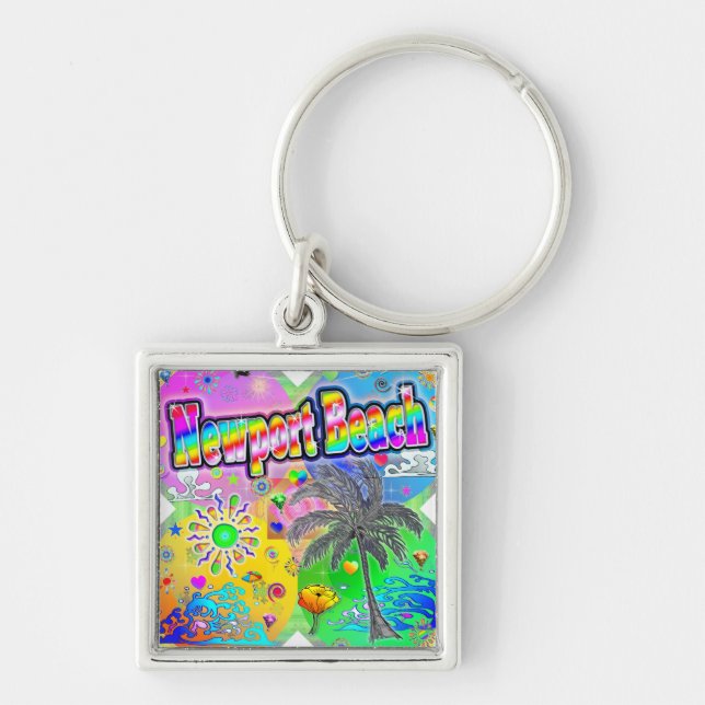 Newport Beach Quadro Seasons Keychain (Front)