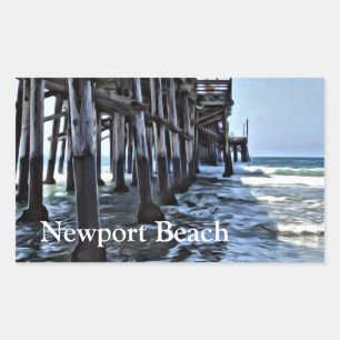 Newport Beach - Rectangle Stickers, Glossy Sticker