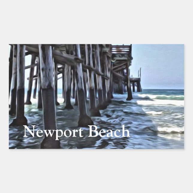 Newport Beach - Rectangle Stickers, Glossy Sticker (Front)
