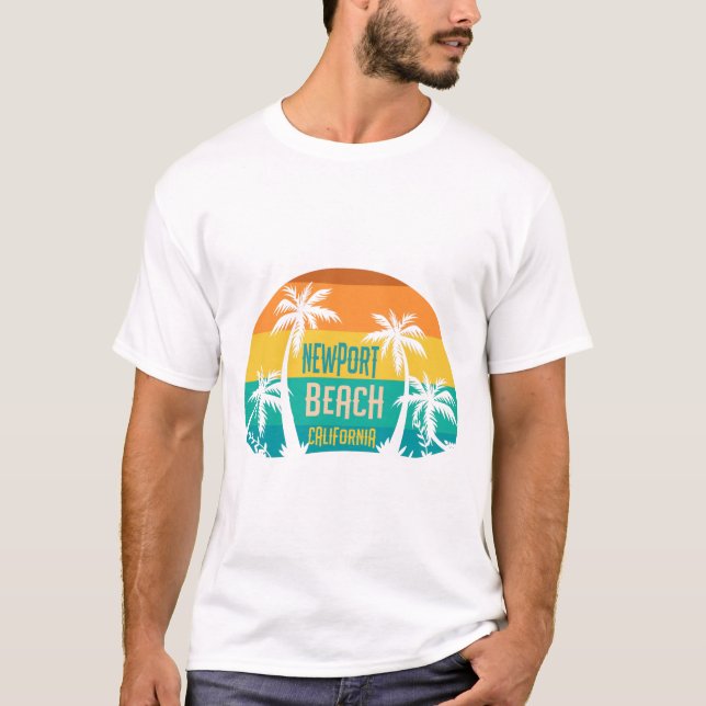 Newport Beach Retro T-Shirt (Front)