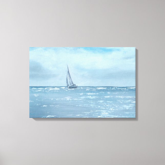 Newport Beach Sailing Canvas Print (Front)