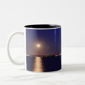 Newport Bridge Full Moon Two-Tone Coffee Mug