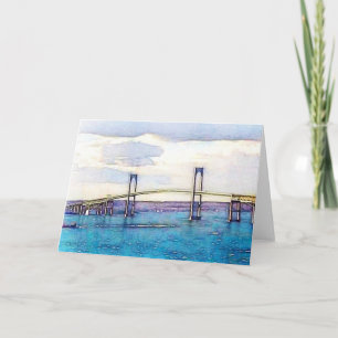 Newport Bridge greeting card