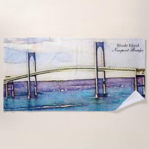 Newport Bridge RI beach towel