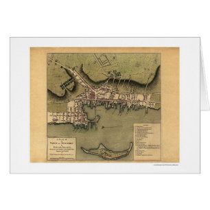 Newport, carte de ville de RI - 1777