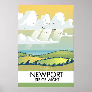Newport Isle of Wight travel poster. Poster