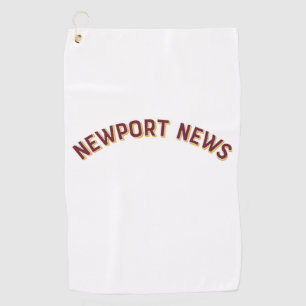 Newport News, Virginia Vintage Arch Golf Towel