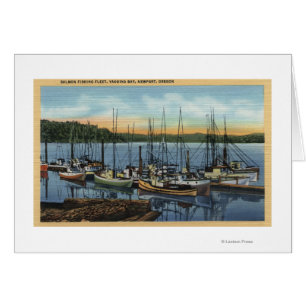 Newport, Orégon - flotte de pêche saumonée dans