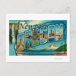 Newport, Oregon - Large Letter Scenes Postcard