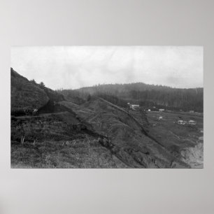 Newport, Oregon Scene at Agate Beach Photograph Poster