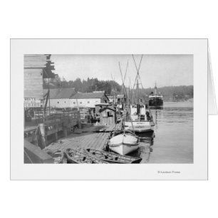 Newport, Oregon Waterfront View of Fishing Boats