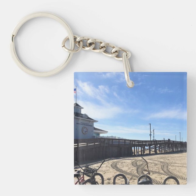 Newport Pier, Newport Beach, California Keychain (Front)