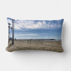 Newport Pier, Newport Beach, California Lumbar Pillow