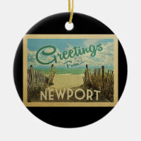 Newport Rhode Island Ornement Beach Vintage