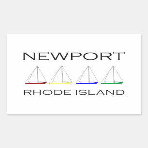 Newport Rhode Island Sailboats Sticker