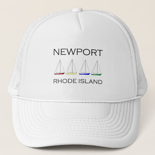 Newport Rhode Island Sailboats Trucker Hat (Front)