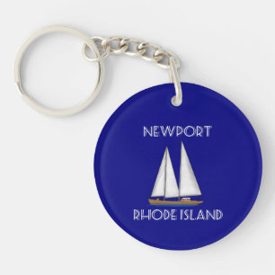 Newport Rhode Island Sailing Keychain