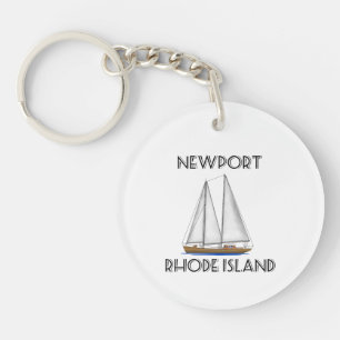 Newport Rhode Island Sailing Keychain