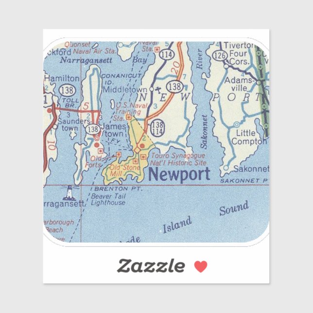 Newport RI Classic Map (Sheet)