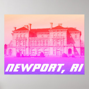 Newport, RI Cliff Walk Mansion - Gilded Age Poster
