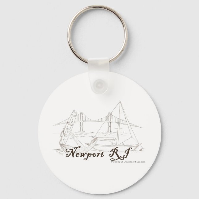 Newport RI Keychain (Front)